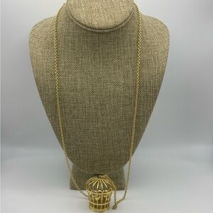 Kate Spade Elegant Gold Birdcage Necklace